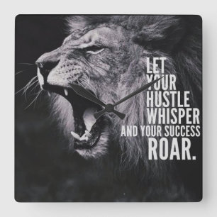 Horloge Carrée Mots Motivationnels