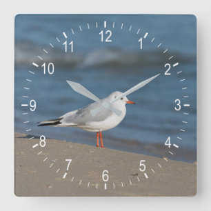 Horloge Carrée Mouette