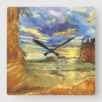 Horloge Carrée Mur acrylique