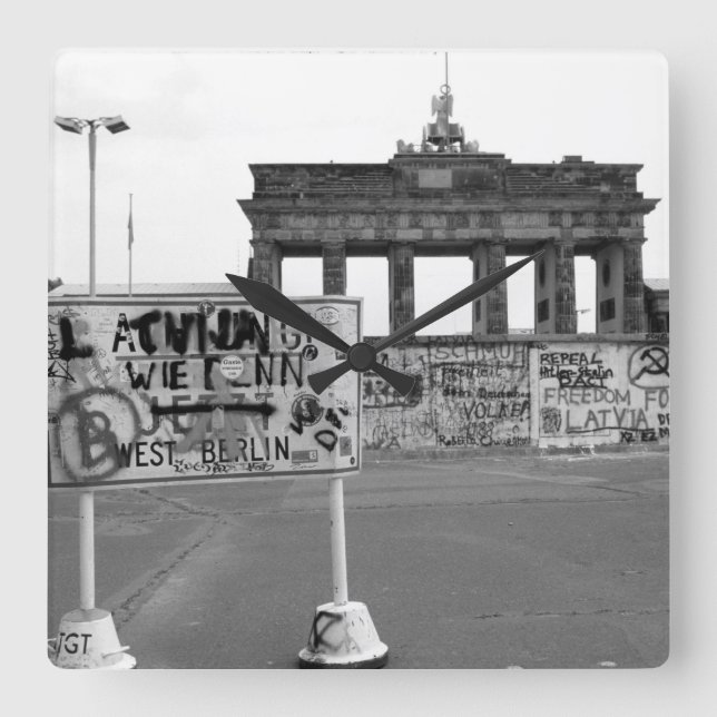 Horloge Carrée Mur de Berlin Rép. Féd. d'Allemagne 1989 (Recto)