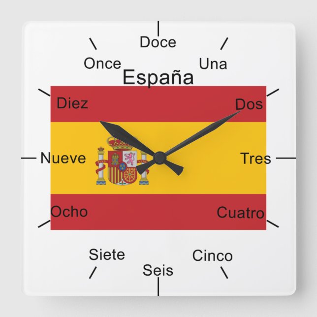 Horloge Carrée Mur espagnol (Recto)