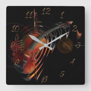 Horloge Carrée Musical