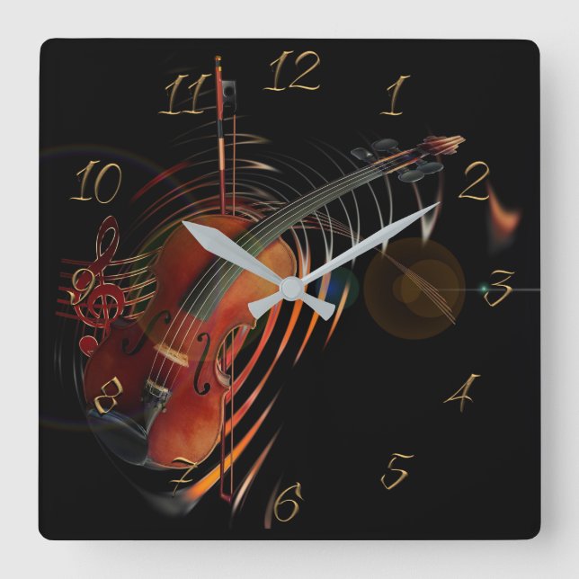 Horloge Carrée Musical (Recto)