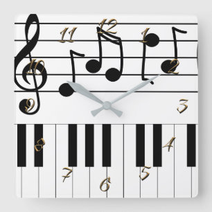Horloge Carrée Musique