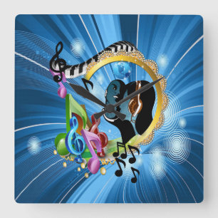 Horloge Carrée Musique pour l'âme