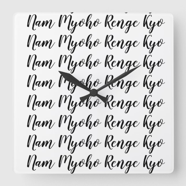 Horloge Carrée Nam Myoho Renge Kyo (Recto)