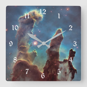 Horloge Carrée NASA Hubble Telescope Photo PIllars of Creation