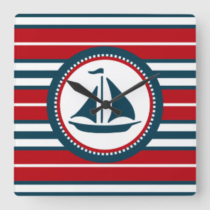 Horloge Carrée Nautical design