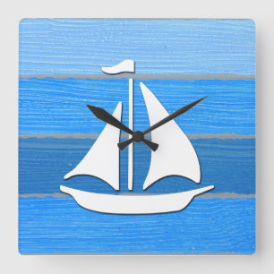 Horloge Carrée Nautical themed design