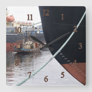 Horloge Carrée Navires
