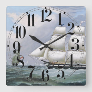 Horloge Carrée Navires baleiniers allemands Diana & Anne 1800