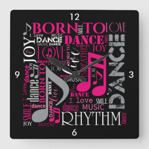 Horloge Carrée Né à Dance Pink ID277
