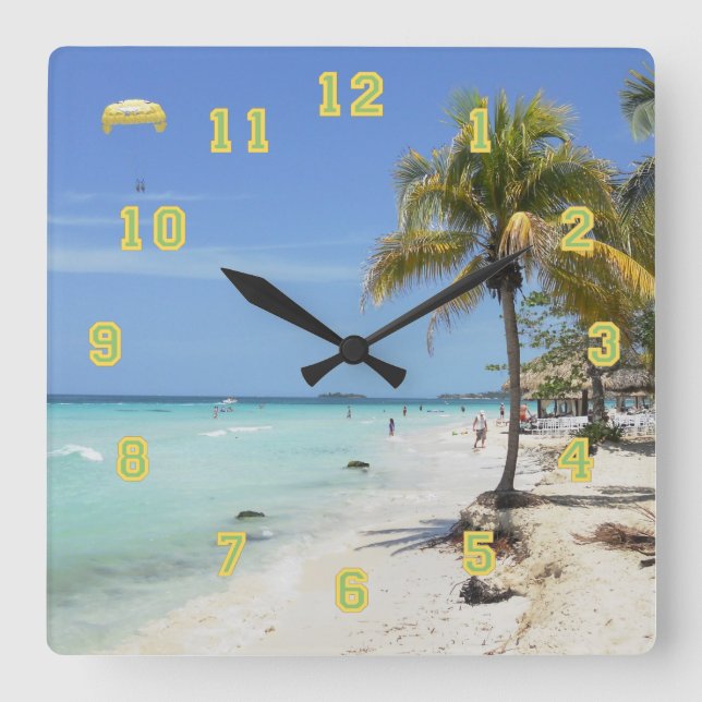 Horloge Carrée Negril Beach (Recto)