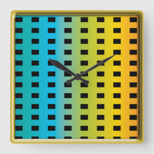 Horloge Carrée Néon glow in the dark colorful fluorescent 2