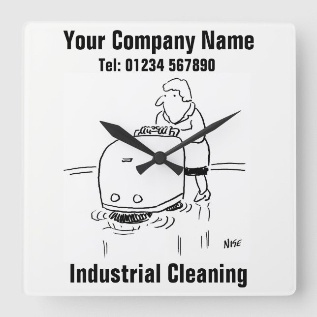 Horloge Carrée Nettoyage industriel (Recto)