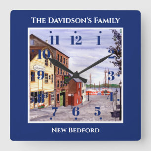 Horloge Carrée New Bedford Massachusetts New England Peinture