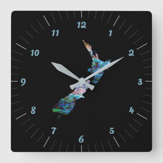 Horloge Carrée NEW ZEALAND Paua