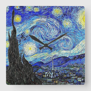 Horloge Carrée Night Starry Night