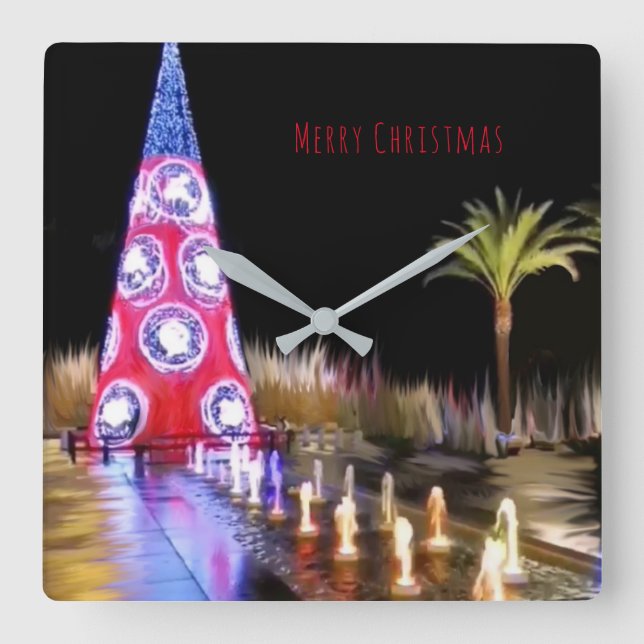 Horloge Carrée Noël de l'horloge (Recto)
