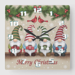 Horloge Carrée Noël mignon