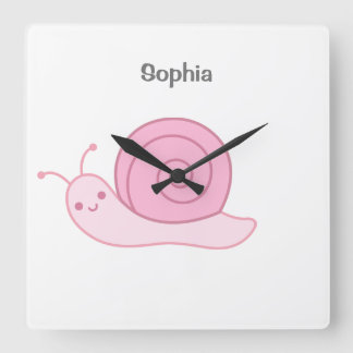 Horloge Carrée Nom bébé personnalisé, Nourriture, Enfants Squa