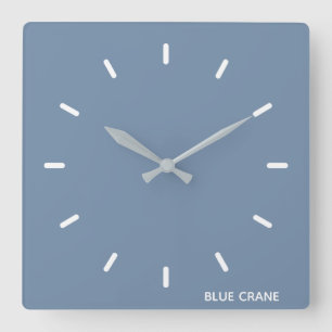 Horloge Carrée nom de couleur Blue Crane bleu