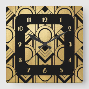 Horloge Carrée Nouveau mur carré Art déco