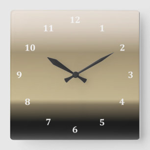 Horloge Carrée Nuances subtiles du beige pour noircir le gradient