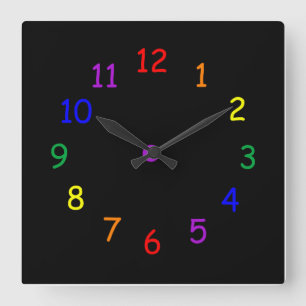 Horloge Carrée Numéro de police de Wall Clock