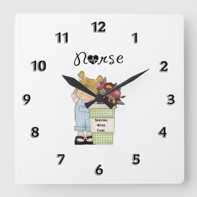 Horloge Carrée Nurses Serving (Recto)