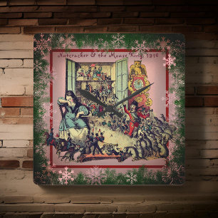 Horloge Carrée Nutcracker et le Mouse King Vintage