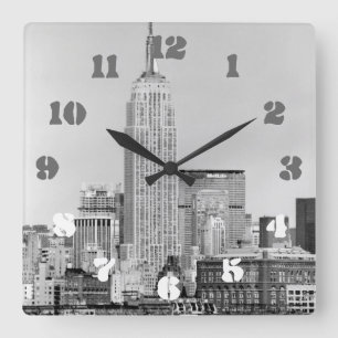 Horloge Carrée NYC Skyline IV