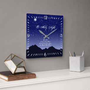Horloge Carrée O Holy Night Square Wall Clock