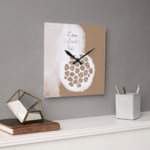 Horloge Carrée objet_11_pod de graines de lotus
