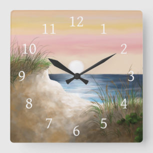 Horloge Carrée Ocean Sea Beach View 285