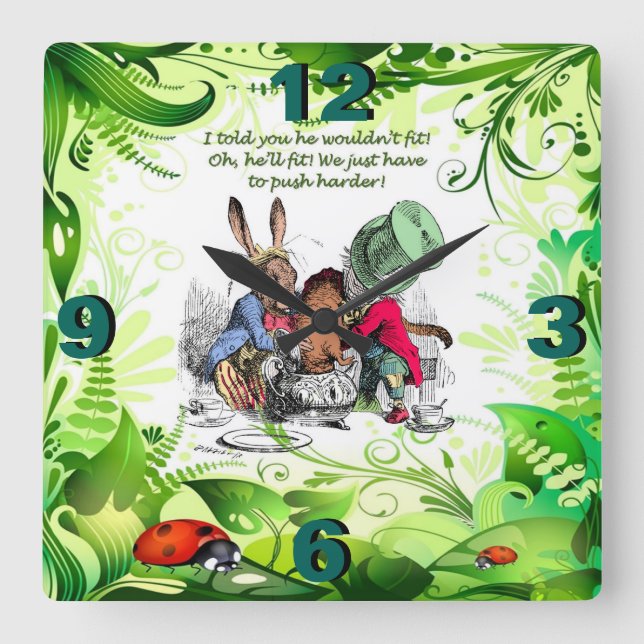 Horloge Carrée Oh, il va s'adapter ! 1 (Recto)