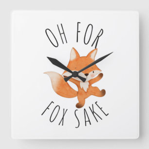 Horloge Carrée Oh pour Fox Sake