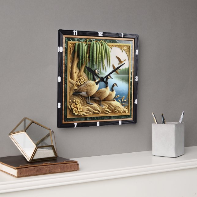 Horloge Carrée Oies sauvages Timberland (Bureau)