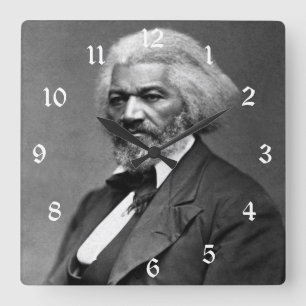 Horloge Carrée Old Fr3d3rick Bailey Douglas African American Hero