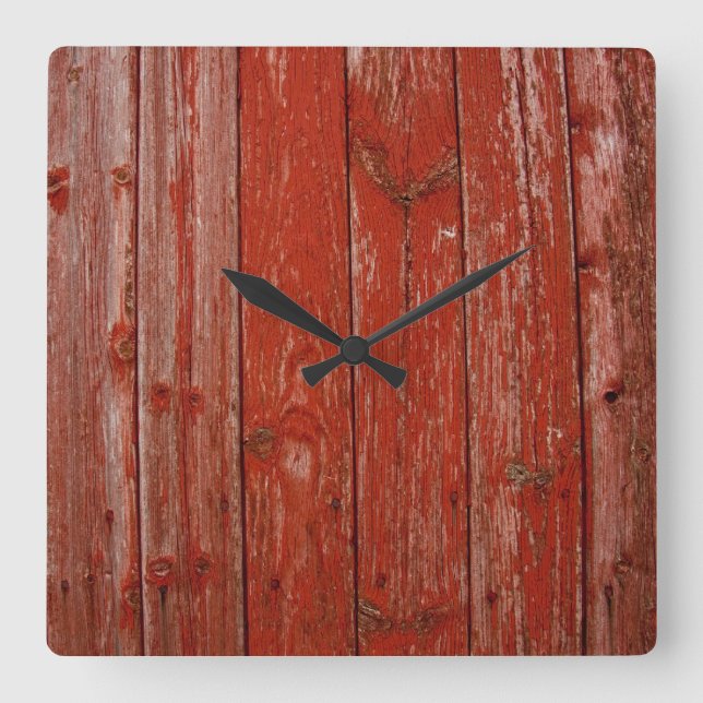 Horloge Carrée Old red (Recto)