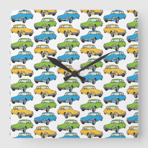 Horloge Carrée Oldtimer Citroen DS 19 Trio