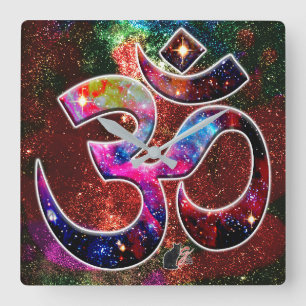 Horloge Carrée OM Chi universel