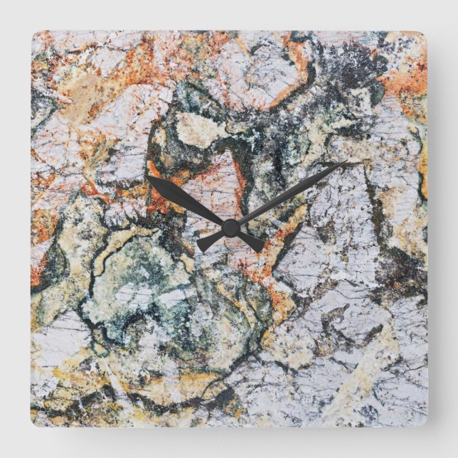 Horloge Carrée Onyx Stone Pattern (Recto)