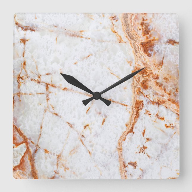 Horloge Carrée Onyx Stone Pattern (Recto)