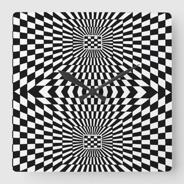 Horloge Carrée OP -Art #11 à Emporio Moffa (Recto)