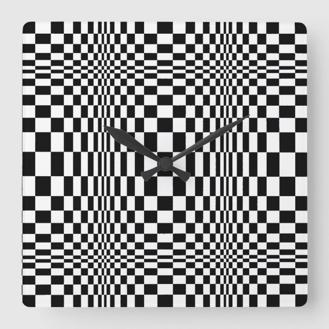 Horloge Carrée OP -Art #1 à Emporio Moffa (Recto)