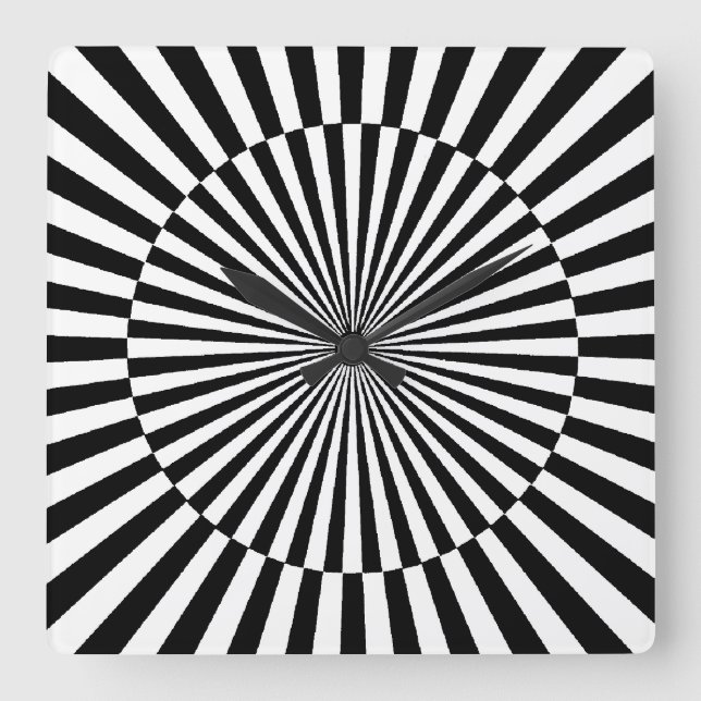 Horloge Carrée OP -Art #3 à Emporio Moffa (Recto)