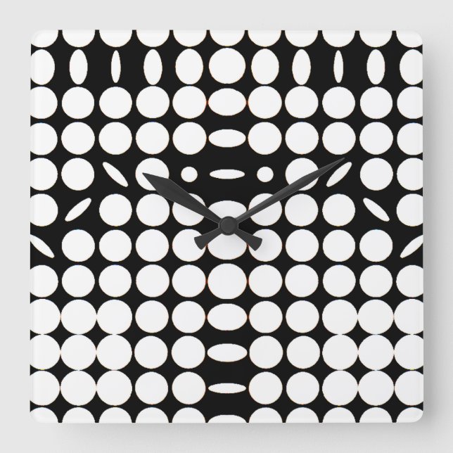 Horloge Carrée OP -Art #6 à Emporio Moffa (Recto)