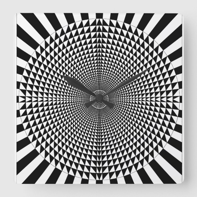 Horloge Carrée OP -Art #9 à Emporio Moffa (Recto)