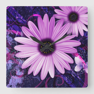 Horloge Carrée Options d'horloge murale art 49 et 49A Abstrait